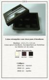 Caixa Retangular com visor e forminhas p/ 06 bombons